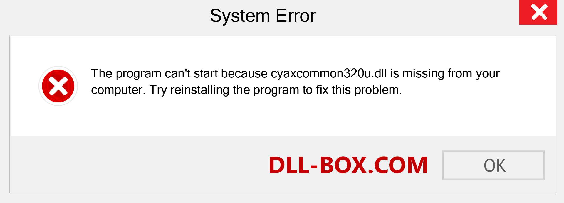  cyaxcommon320u.dll file is missing?. Download for Windows 7, 8, 10 - Fix  cyaxcommon320u dll Missing Error on Windows, photos, images